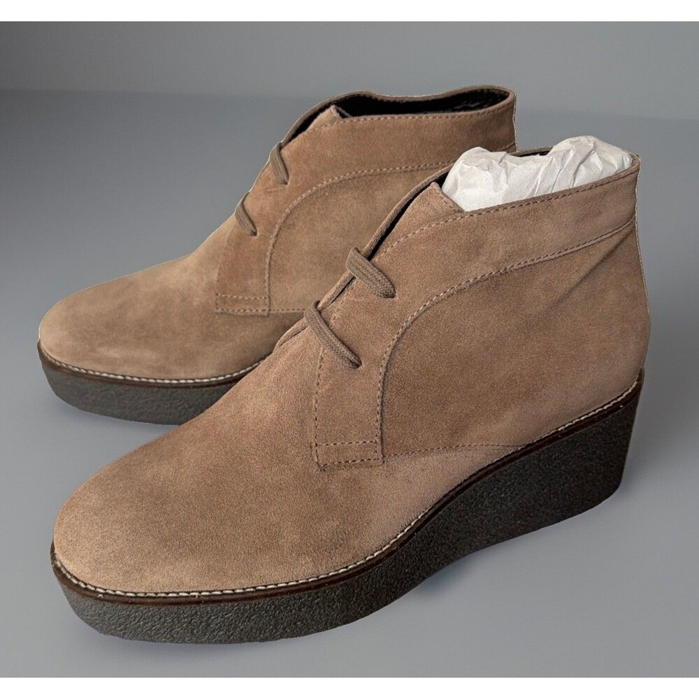 NIB Aquatalia Valeriee Wedge Ankle Boots Lace Suede Sz 9 M